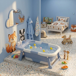 Foldable Baby Bath Tub - Blue alternate 7