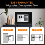 Electronic Safe Box with Keypad Lock Metal alternate 6
