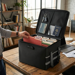 Fireproof Document Box Collapsible - Black alternate 1