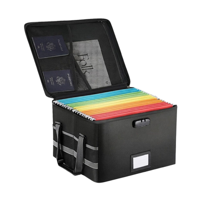 Fireproof Document Box Collapsible - Black cover