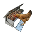 Automatic Treadle Chicken Feeder - Grey