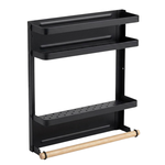 Magnetic Spice Rack 2-Tier Fridge Organiser Black alternate 8