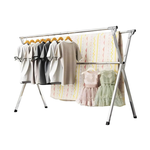 Folding Clothes Drying Rack - Grey