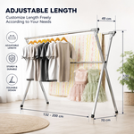 Folding Clothes Drying Rack - Grey alternate 2