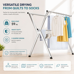 Folding Clothes Drying Rack - Grey alternate 4
