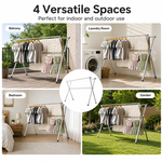 Folding Clothes Drying Rack - Grey alternate 6