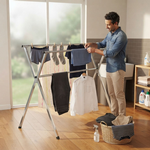 Folding Clothes Drying Rack - Grey alternate 7