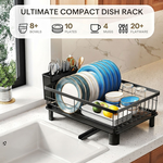 Dish Drying Rack with Drainboard - Black alternate 1