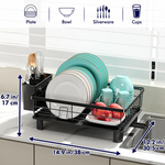 Dish Drying Rack with Drainboard - Black alternate 2