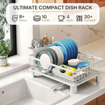 Dish Drying Rack with Drainboard - White alternate 1