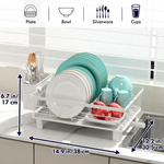 Dish Drying Rack with Drainboard - White alternate 2