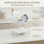 Dish Drying Rack with Drainboard - White alternate 3