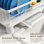 Dish Drying Rack with Drainboard - White alternate 4