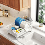 Dish Drying Rack with Drainboard - White alternate 7