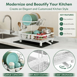 2 Tier Dish Drying Rack with Drainboard - White alternate 5