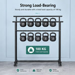 Double Rod Clothes Rack with Wheels alternate 5