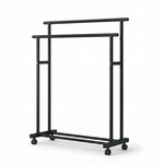 Double Rod Clothes Rack with Wheels alternate 8