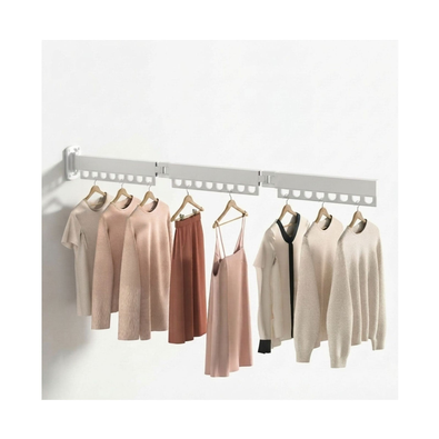 3-Fold Wall Mounted Clothes Drying Rack - White cover