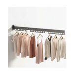 3-Fold Wall Mounted Clothes Drying Rack - Black