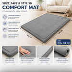 Baby Play Mat Thick Foam - 150x100cm - Grey alternate 3