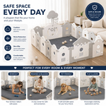 Baby Play Mat Thick Foam - 200x150cm - Grey alternate 4