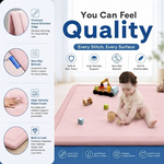 Baby Play Mat Thick Foam - 200x150cm - Pink alternate 5