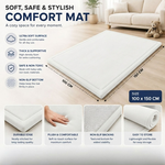 Baby Play Mat Thick Foam - 150x100cm - White alternate 3