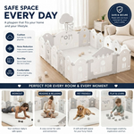 Baby Play Mat Thick Foam - 200x150cm - White alternate 4