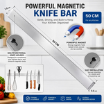50cm Magnetic Knife Strip Wall Rack - Knife Rack alternate 3