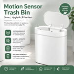 7L Motion Sensor Bin Slim Design - White alternate 2