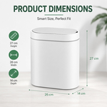 7L Motion Sensor Bin Slim Design - White alternate 3
