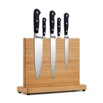 Magnetic Knife Block Bamboo Double Sided Holder
