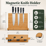 Magnetic Knife Block Bamboo Double Sided Holder alternate 2
