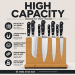 Magnetic Knife Block Bamboo Double Sided Holder alternate 6