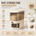 Rice Dispenser 5kg Press Button Storage Container alternate 1