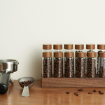 Glass Coffee Bean Storage Tubes with Wooden Stand alternate 5