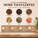 Glass Coffee Bean Storage Tubes with Wooden Stand alternate 6