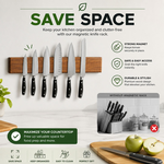 Magnetic Knife Holder Wall Mounted Wood Strip alternate 3