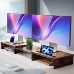 Dual Monitor Stand Riser - Brown alternate 1