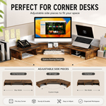 Dual Monitor Stand Riser - Brown alternate 4