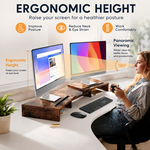 Dual Monitor Stand Riser - Brown alternate 5