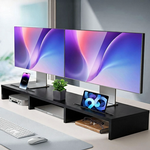 Dual Monitor Stand Riser - Black alternate 1