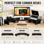 Dual Monitor Stand Riser - Black alternate 4