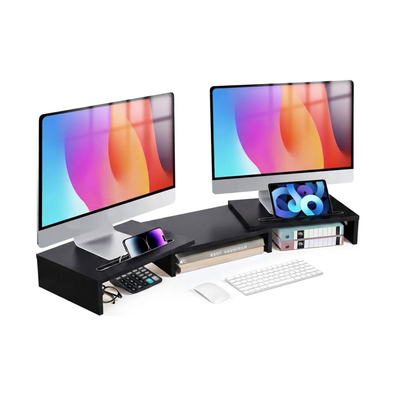 Dual Monitor Stand Riser - Black cover