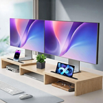 Dual Monitor Stand Riser - Beige alternate 1