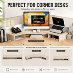 Dual Monitor Stand Riser - Beige alternate 4