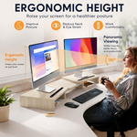 Dual Monitor Stand Riser - Beige alternate 5