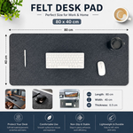 Felt Desk Mat - Large Mouse Pad 80x40cm alternate 2