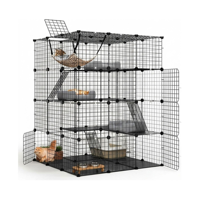 4 Tier Pet Playpen Large Cat Cage cover