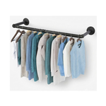Industrial Pipe Wall Mounted Clothes Rack